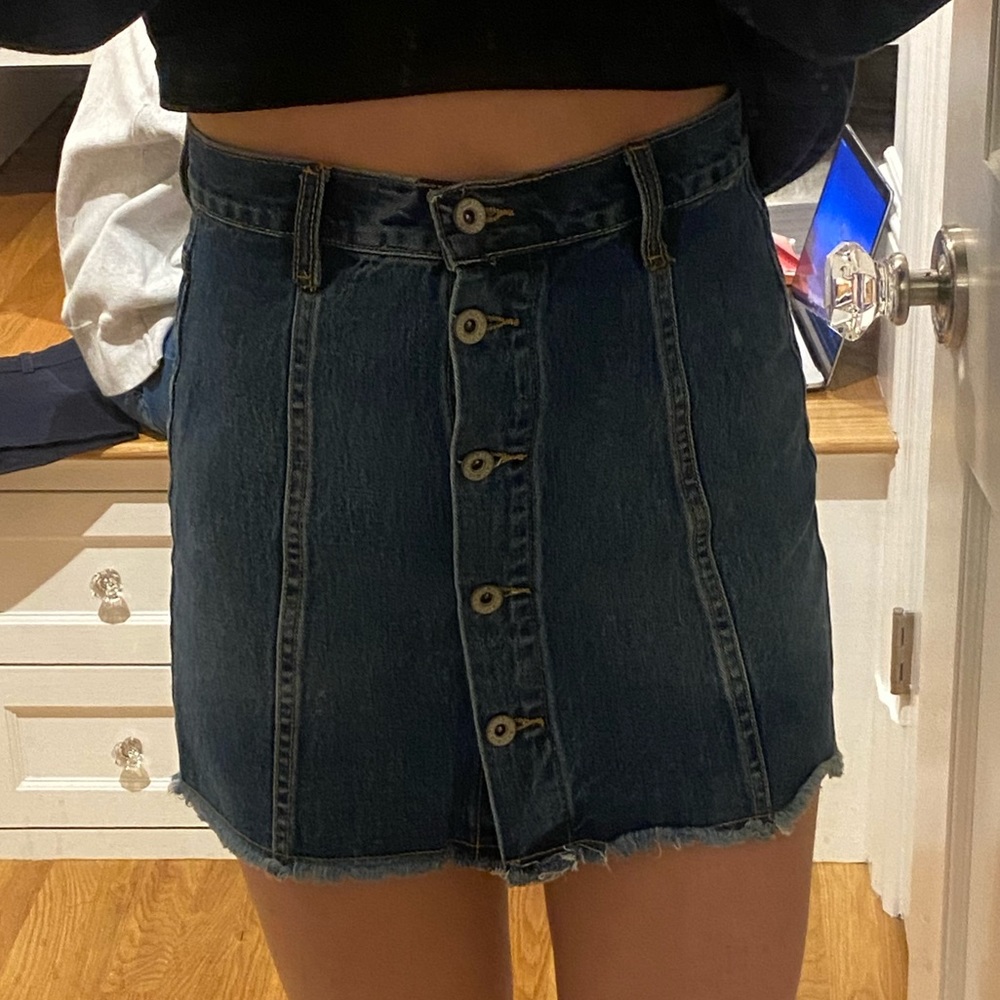 Jean Button Up Skirt
